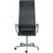 Arne Jacobsen Oxford office chair reupholstered in black anilin leather