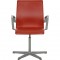 Arne Jacobsen Oxford chair in red Aura leather