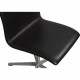 Arne Jacobsen Set of 6 Oxford chairs in dark brown leather