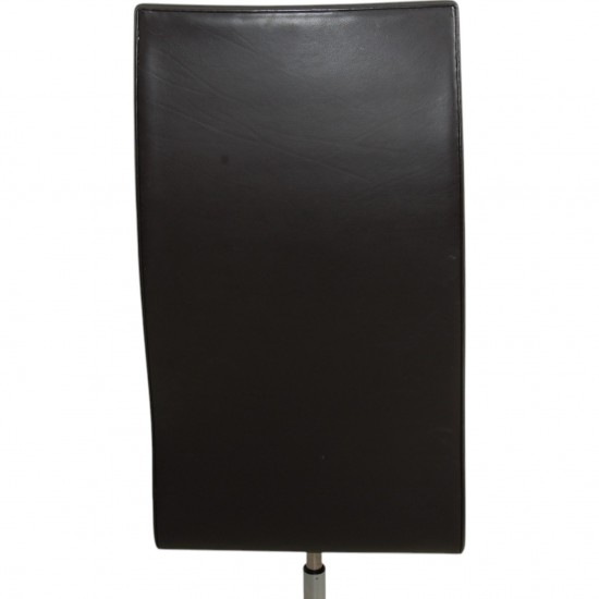 Arne Jacobsen Set of 6 Oxford chairs in dark brown leather