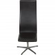 Arne Jacobsen Set of 6 Oxford chairs in dark brown leather