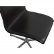 Arne Jacobsen Set of 6 Oxford chairs in dark brown leather