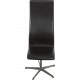 Arne Jacobsen Set of 6 Oxford chairs in dark brown leather