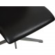 Arne Jacobsen Set of 6 Oxford chairs in dark brown leather