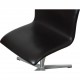 Arne Jacobsen Set of 6 Oxford chairs in dark brown leather
