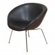 Arne Jacobsen Pot with original black leather