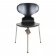 Arne Jacobsen Ant chairs with 3 legs in black lazur