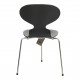 Arne Jacobsen Myre stol med 3 ben i sort lazur 