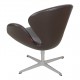 Arne Jacobsen Swan chair with original brown leather