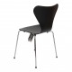 Arne Jacobsen New Seven chair 3107 of black colored ash