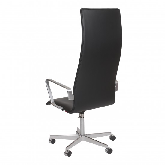 Arne Jacobsen High Oxford office chair with original black leather