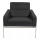 Arne Jacobsen 3301 Airport chair in grey fabric