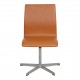 Arne Jacobsen Oxford chair reupholstered with cognac classic leather