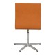 Arne Jacobsen Oxford chair reupholstered with cognac classic leather