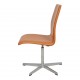 Arne Jacobsen Oxford chair reupholstered with cognac classic leather