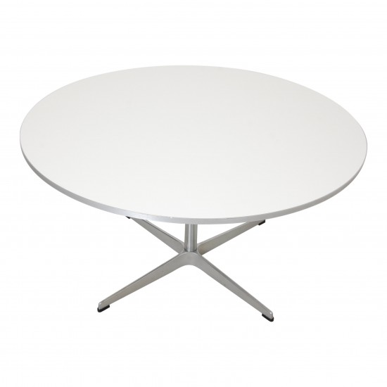 Arne Jacobsen white coffee table 90 cm