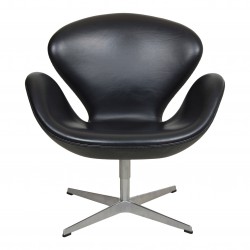 Arne Jacobsen Swan Chair in original black leather Arne Jacobsen Swan Chair in original black leather