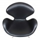 Arne Jacobsen Swan Chair in original black leather