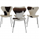 Set of four Arne Jacobsen Seven chairs in cow Hide