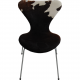 Sæt med seks Arne Jacobsen Syver stole i ko skind