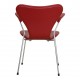 Arne Jacobsen syver armstol 3207 nybetrukket i Cherry semianilin læder Arne Jacobsen syver armstol 3207 nybetrukket i Cherry semianilin læder