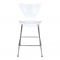 Arne Jacobsen Barstool 3187 white colored veneer