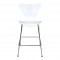Arne Jacobsen lav barstol 3187 hvid farvet finer