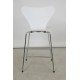 Arne Jacobsen lav barstol 3187 hvid farvet finer