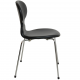 Set Arne Jacobsen Ant chair upholstered in black classic leather (6)