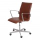 Arne Jacobsen Oxford office chair with mokka classic leather