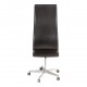 Arne Jacobsen High Oxford office chair with dark brown leather and no armrests