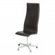 Arne Jacobsen High Oxford office chair with dark brown leather and no armrests