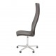 Arne Jacobsen High Oxford office chair with dark brown leather and no armrests