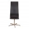 Arne Jacobsen High Oxford office chair with dark brown leather