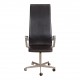 Arne Jacobsen High Oxford Office chair, dark brown leather