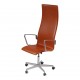 Arne Jacobsen HIgh oxford office chair with walnut aniline leather