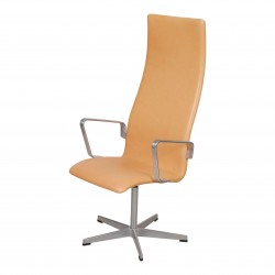 Arne Jacobsen Oxford stol med høj ryg og 5-pas fod Arne Jacobsen Oxford stol med høj ryg og 5-pas fod