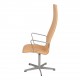 Arne Jacobsen Oxford stol med høj ryg og 5-pas fod