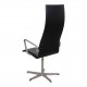 Arne Jacobsen Oxford stol med høj ryg sort læder