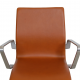 Arne Jacobsen Oxford office chair reupholstered in walnut aniline leather