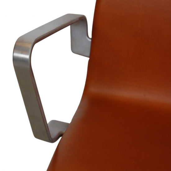 Arne Jacobsen Oxford kontorsto nybetrukket i Walnut anilin læder