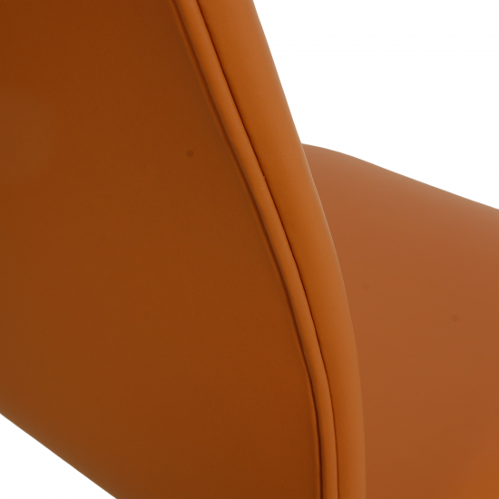 Arne Jacobsen high Oxford office chair reupholstered in Whisky colored Nevada leather