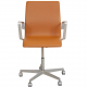 Arne Jacobsen Oxford office chair reupholstered in Whisky colored Nevada leather