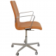 Arne Jacobsen Oxford office chair reupholstered in Whisky colored Nevada leather