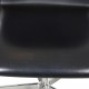 Arne Jacobsen Oxford office chair with a medium high back and original black leather