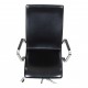 Arne Jacobsen Oxford office chair with a medium high back and original black leather