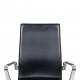 Arne Jacobsen Oxford office chair with a medium high back and original black leather