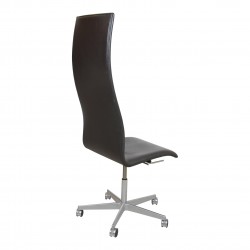 Arne Jacobsen høj Oxford kontorstol i originalt brun læder Arne Jacobsen høj Oxford kontorstol i originalt brun læder
