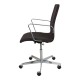 Arne Jacobsen Oxford office chair in grey fabric and chrome