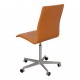 Arne Jacobsen Oxford office chair newly upholstered with cognac aniline leather